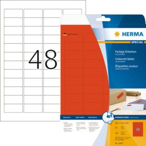 4367 - HERMA Gekleurde Etiketten Signalering 45.7x21.2mm 960st Rood 1 Pak