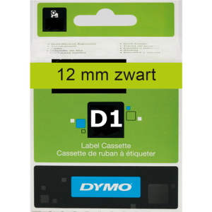 S0720590 - DYMO Lettertape D1 12mm 7m Groen Zwart Polyester 45019
