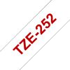 TZE-252 - Brother Lettertape P-Touch 24mm 8m Wit Rood