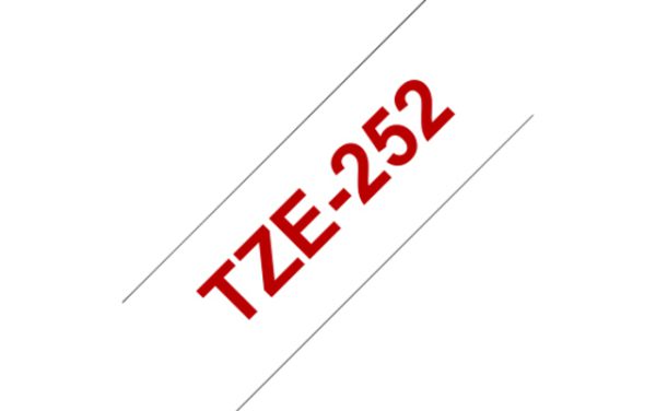 TZE-252 - Brother Lettertape P-Touch 24mm 8m Wit Rood