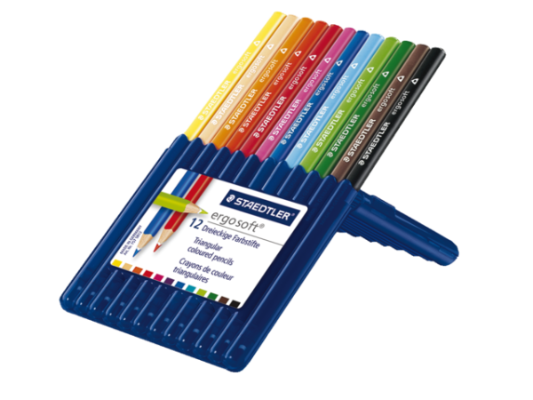 157 SB24 - STAEDTLER Kleurpotlood ErgoSoft ABS Diverse Kleuren 24st