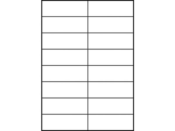 3484 - Avery Universal Etiket Papier Zweckform no:3484 105x37mm 1.600st Wit