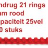 4028213 - GBC Bindrug Combbind Cerlox Kunststof A4 21-Rings 6mm Rood 100st