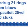 4028233 - GBC Bindrug Cerlox Com Kunststof A4 21-Rings 6mm Blauw 100st