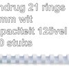 4028610 - GBC Bindrug Com Herbruikbaar Kunststof A4 21-Rings 16mm Wit 100st