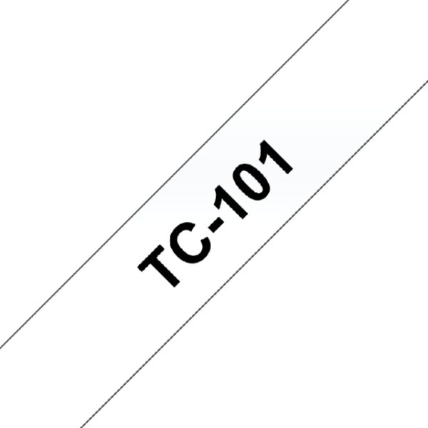 TC-101 - Brother Lettertape P-Touch 12mm 7.7m Transparant Zwart