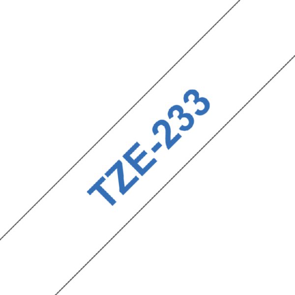 TZE-233 - Brother Lettertape P-Touch 12mm 8m Wit Blauw