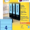 L4767-20 - Avery Rugetiketten Papier L4767 192x61mm 1st Blauw