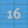 3453 - Avery Gekleurde Etiketten Zweckform 70x37mm 1.600st Blauw