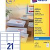 J8160-10 - Avery Adres Etiket 99.1x38.1mm 525st Wit