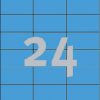 3449 - Avery Gekleurde Etiketten Zweckform no:3449 70x37mm 2.400st Blauw