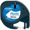 S0721610 - DYMO LetraTag 12mm 4m Wit Zwart Plastic 91201