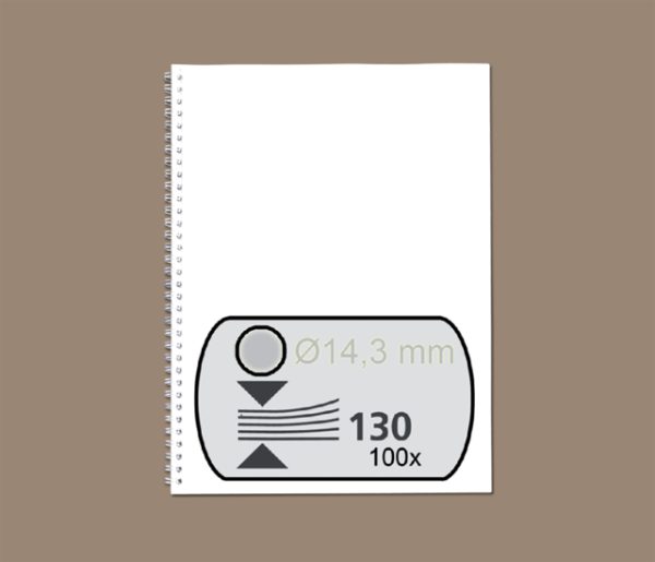 RG810997 - GBC Draadrug Wirebind Metaal A4 34-Rings 14.3mm Zilver 100st