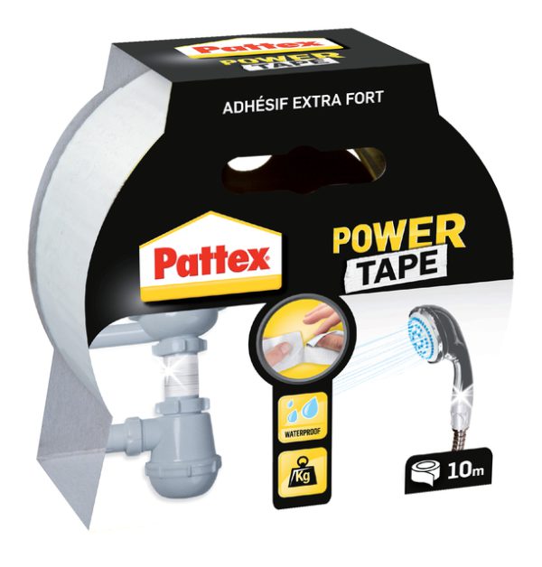 1131284 - PATTEX Powertape Waterbestendig 50mmx10m Wit 1st