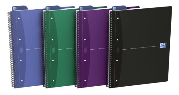 100104364 - OXFORD Notitieboek College Ruit A4 Diverse Kleuren 1st