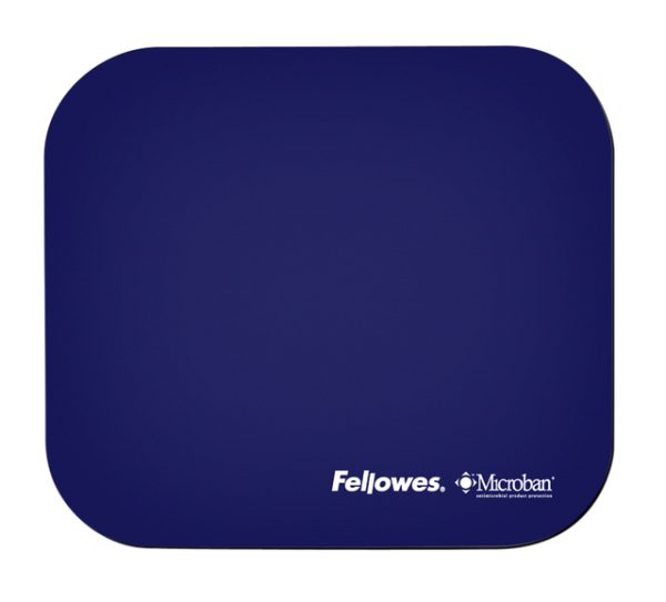 5933805 - FELLOWES Muismat Microban 240x278x6mm Polyester Blauw