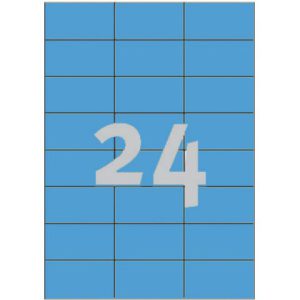 3449 - Avery Gekleurde Etiketten Zweckform no:3449 70x37mm 2.400st Blauw