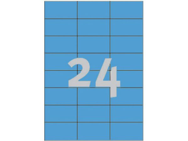 3449 - Avery Gekleurde Etiketten Zweckform no:3449 70x37mm 2.400st Blauw