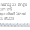 5345005 - FELLOWES Bindrug Kunststof A4 21-Rings 6mm Wit 100st