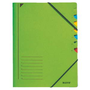 39070055 - LEITZ Sorteermap 3907 7-Vaks Groen 245x320mm