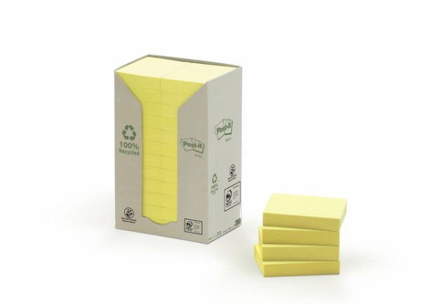 653-1T - 3M Post-It Memoblok 38x51mm Geel 24st