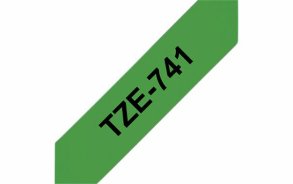 TZE-741 - Brother Lettertape P-Touch 18mm 8m Groen Zwart