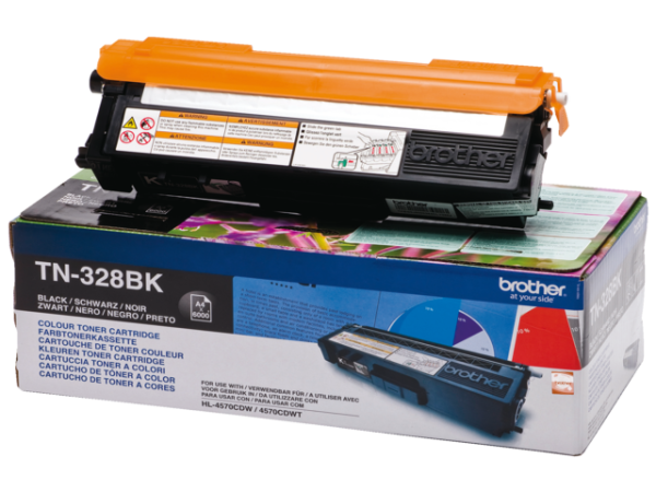 TN-328BK - Brother Toner Cartridge Black 6.000vel 1st