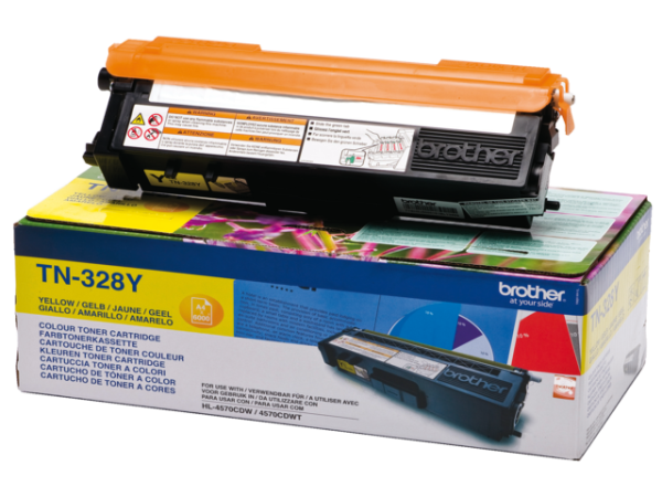 TN-328Y - Brother Toner Cartridge Yellow 6.000vel 1st