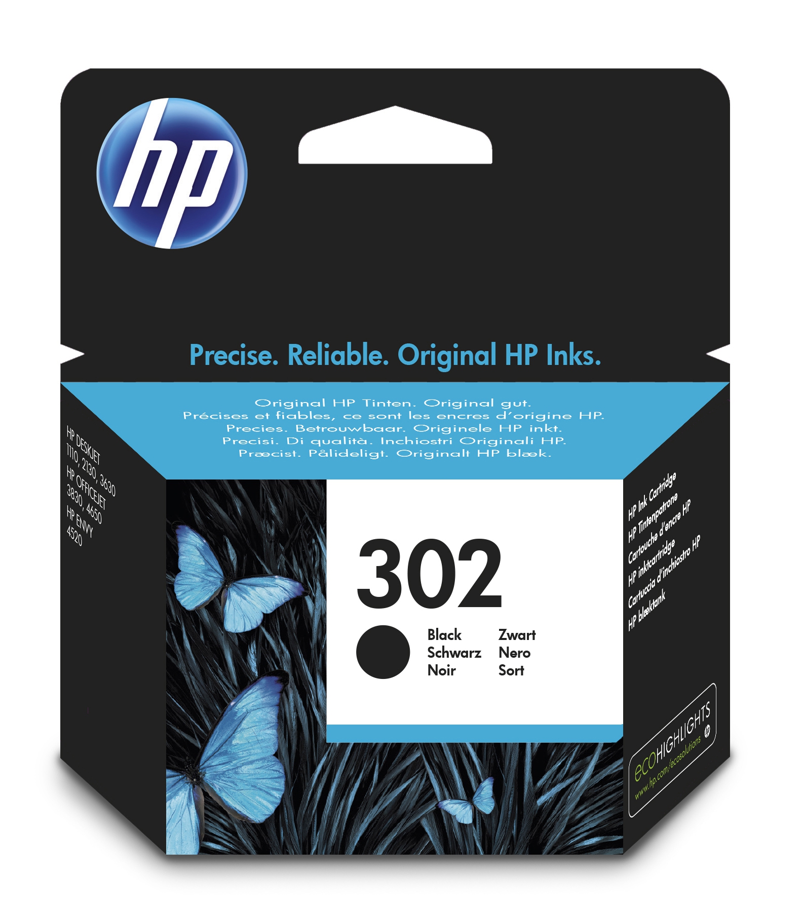 F6U66AE - HP Inkt Cartridge 302 Black 1st