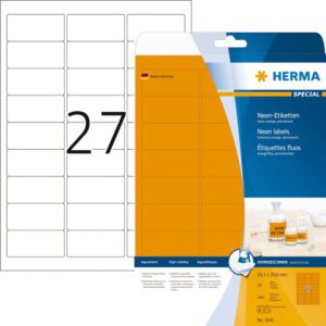 5141 - HERMA Gekleurde Etiketten 63.5x29.6mm 540st Oranje