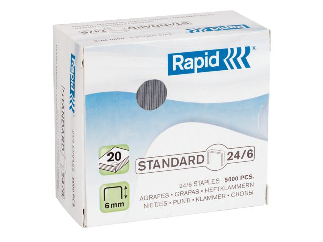 24859800 - RAPID Nietjes Gegalvaniseerd 24/6 5.000st