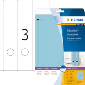 5138 - HERMA Rugetiket Zelfklevend 5138 Blauw 60st 297x61mm