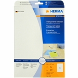 4375 - HERMA Speciaal Etiket Folie SuperPrint 210x297mm 25st Transparant 1 Pak