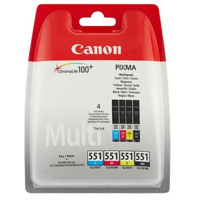 CANON Inkt Cartridge CLI551/C/M/Y/BK Black & Yellow & Magenta & Cyaan