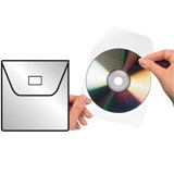 683210 - 3L CD/DVD Hoes met Klep Zelfklevend Transparant 10st 127x127mm