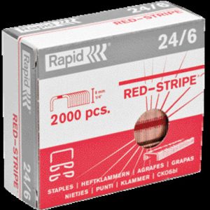 11700245 - RAPID Nietjes Red Stripe Koper 24/6 2.000st