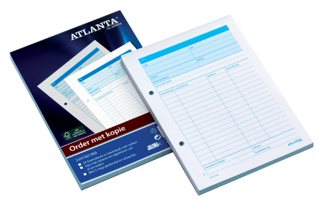ATLANTA Orderboek A5 Wit/Blauw A5415-052 50x 2vel