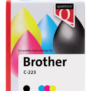 Inkcartridge quantore bro lc-223 zwart 3 kleuren(4 stuk/pak)