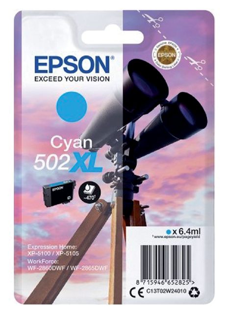 Epson 502XL Cyaan (Origineel)