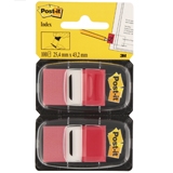 680-R2EU - 3M Post-It Index Tabs + Dispenser 25x43mm Rood 1pak