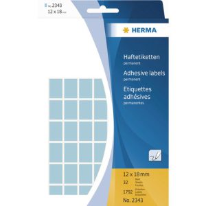 HERMA Gekleurde Etiketten Schrijfpapier 12x18mm Blauw 1.792st 1 Pak