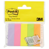 670-5 - 3M Post-It Index-Tabs 15x50mm Diverse Pastel Kleuren 1pak