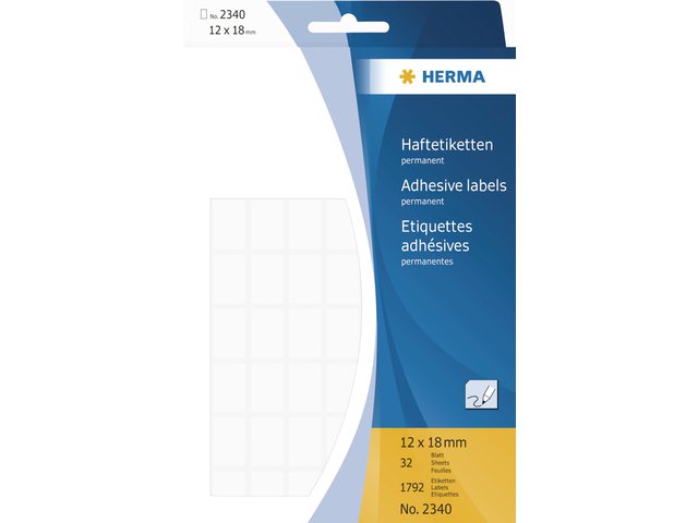 HERMA Universal Etiket Schrijfpapier 12x18mm Wit 1.792st