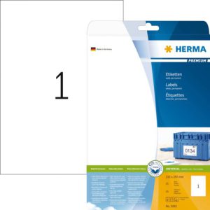 HERMA Universal Etiket Premium 210x297mm Wit 25st 1 Pak