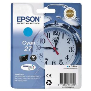 EPSON Inkt Cartridge 27 Cyaan 3.6ml 1st