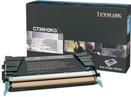 C736H2KG - LEXMARK Toner Cartridge Black 12.000vel 1st