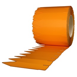 LI-ME Steeketiket PVC (Polyvinylchloride) Mat Geen Belijming 100mm 20mm Oranje 3.000st 76mm Kern 183