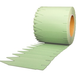 LI-ME Steeketiket PVC (Polyvinylchloride) Mat Geen Belijming 118mm 20mm Lichtgroen 3.000st 76mm Kern