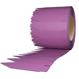 LI-ME Steeketiket PVC (Polyvinylchloride) Mat Geen Belijming 20mm 100mm Paars 3.000st 76mm Kern 1Baa