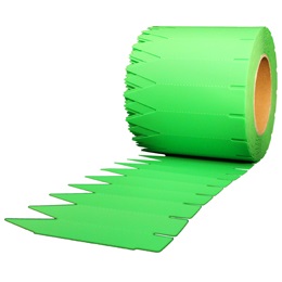 LI-ME Steeketiket PVC (Polyvinylchloride) Mat Geen Belijming 100mm 20mm Fluorgroen 3.000st 76mm Kern